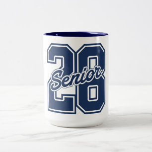 Taza Bicolor Tipografía de Orgullo de Sénior de la Clase de 202