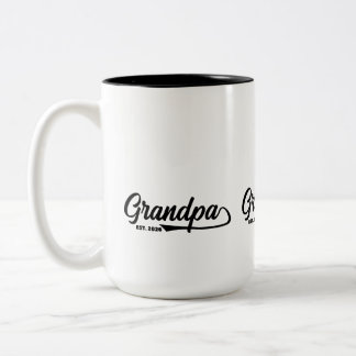 Taza Bicolor Tipografía del año de establecimiento del nuevo ab