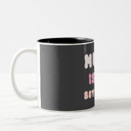 Taza Bicolor Tipografía Groovy de los años 70 - La música es mi