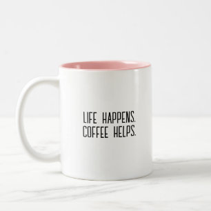 Taza Bicolor Tipografía Moderna Divertida y de Moda La Vida Suc