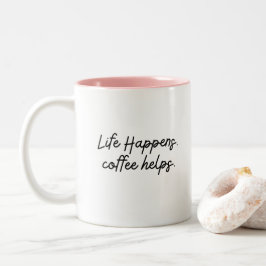 Taza Bicolor Tipografía Moderna Divertida y de Moda La Vida Suc