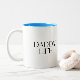 Taza Bicolor Tipografía Moderna y Elegante Daddy Life