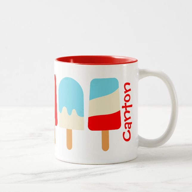 Taza Bicolor Tiradas Popsicles Personalizados Mug (Derecha)