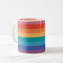 Tiras horizontales arcoiris Mug