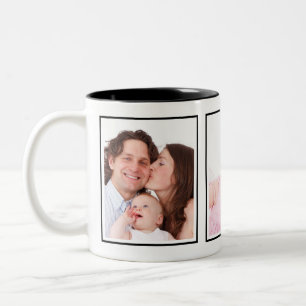 Taza Bicolor Tiro personalizado de fotos enmarcadas de retrato 