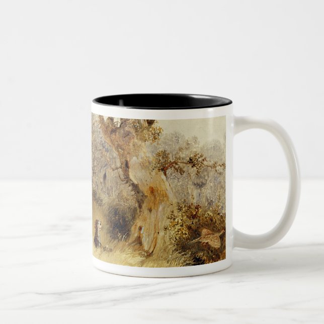 Taza Bicolor Tiroteo del faisán (aceite en lona) 2 (Derecha)