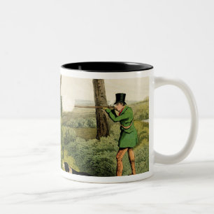 Taza Bicolor "Tiroteo del faisán", pub. por Thomas McLean, 1820