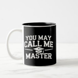 Taza Bicolor Título de Máster MBA Educación Graduación Divertid
