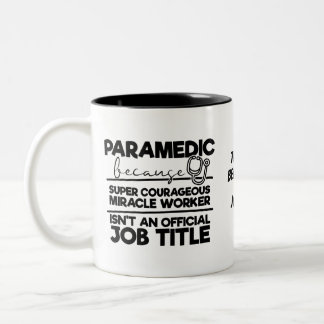 Taza Bicolor Título de trabajo paramédico