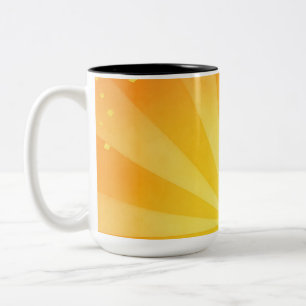 Taza Bicolor Título: Rayos de Sol Dorado – Explosión de Sol Nar