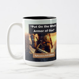 Taza Bicolor Toda la armadura de Dios Dos Mug Tono