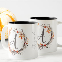 Todas Las Letra Moderna Girly Boho Foliage Monogra