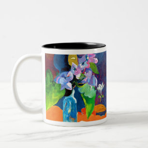 Taza Bicolor Todavía de Paul Gauguin vida con las flores y el