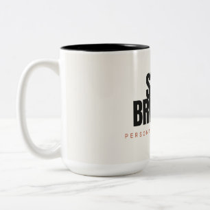 Taza Bicolor Todavía en Infusión de Personalidad Cargando Café