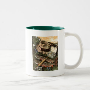 Taza Bicolor Todavía pesca de vida
