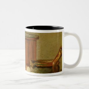 Taza Bicolor Todavía vida de utensilios de cocinar, caldera