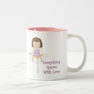 Taza Bicolor Todo crece con hada del amor