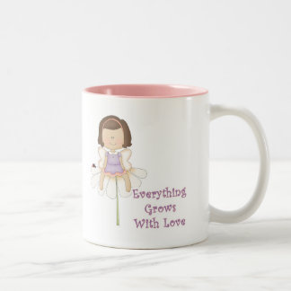 Taza Bicolor Todo crece con hada del amor