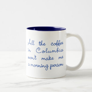 Taza Bicolor Todo el café en Columbia (Azul marino)