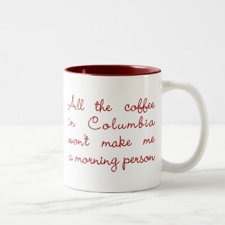 Taza Bicolor Todo el café en Columbia (Maroon) - v2