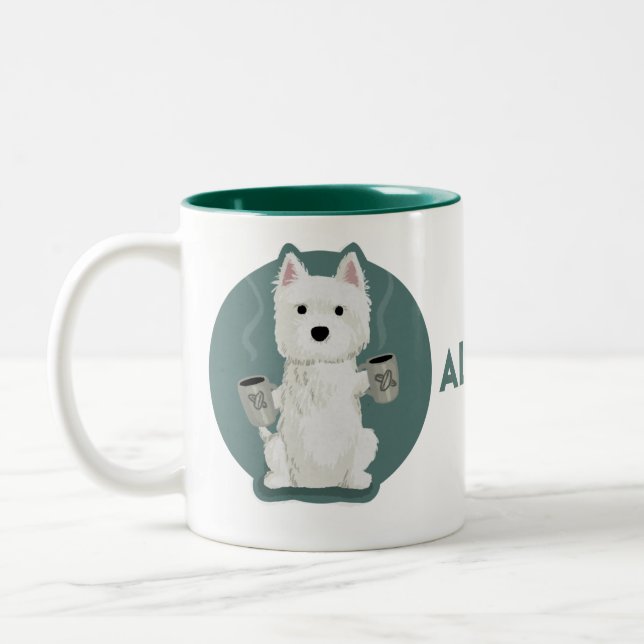 Taza Bicolor Todo el café [Westie] (Izquierda)