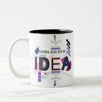 Taza Bicolor Todo empieza con una idea