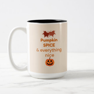 Taza Bicolor Todo lo Bueno de la Especia de Calabaza Diseño de 