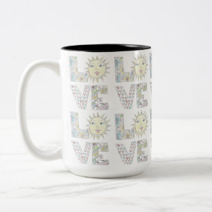 Taza Bicolor Todo lo que necesitas es amor...taza de café