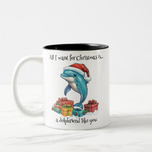 Taza Bicolor Todo lo que quiero para Navidades es...