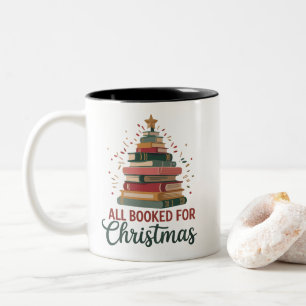 Taza Bicolor Todo reservado para el árbol de libros de Navidad 
