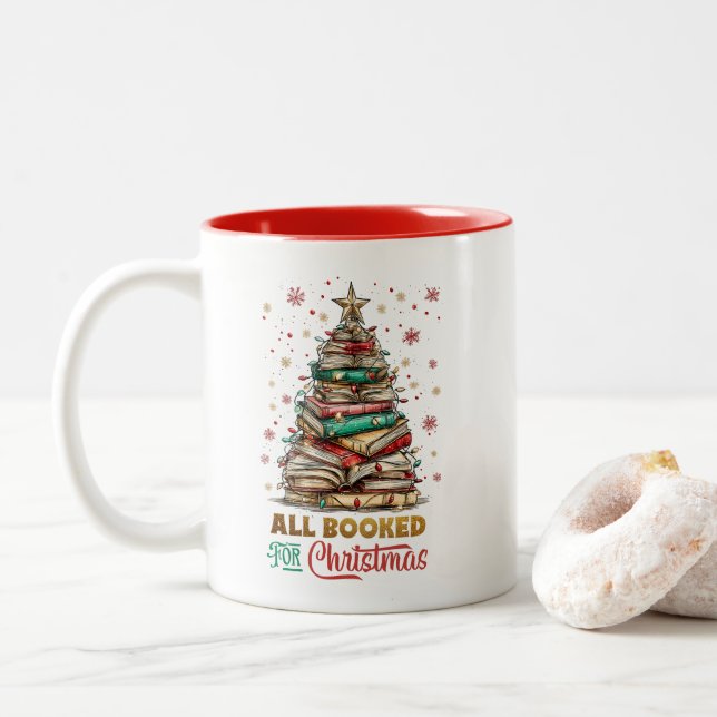 Taza Bicolor Todo reservado para Navidades (Con donut)