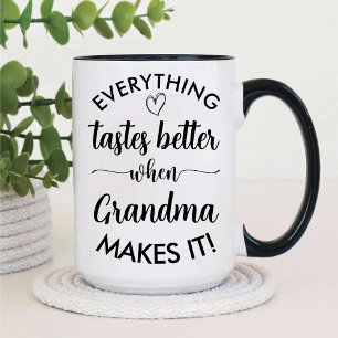 Taza Bicolor Todo Sabe Mejor Cuando La Abuela Lo Hace