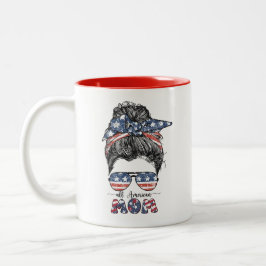 Taza Bicolor Todos los cafés de mamá norteamericana