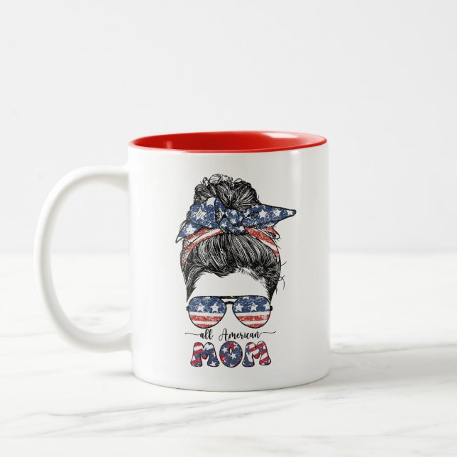 Taza Bicolor Todos los cafés de mamá norteamericana (Izquierda)