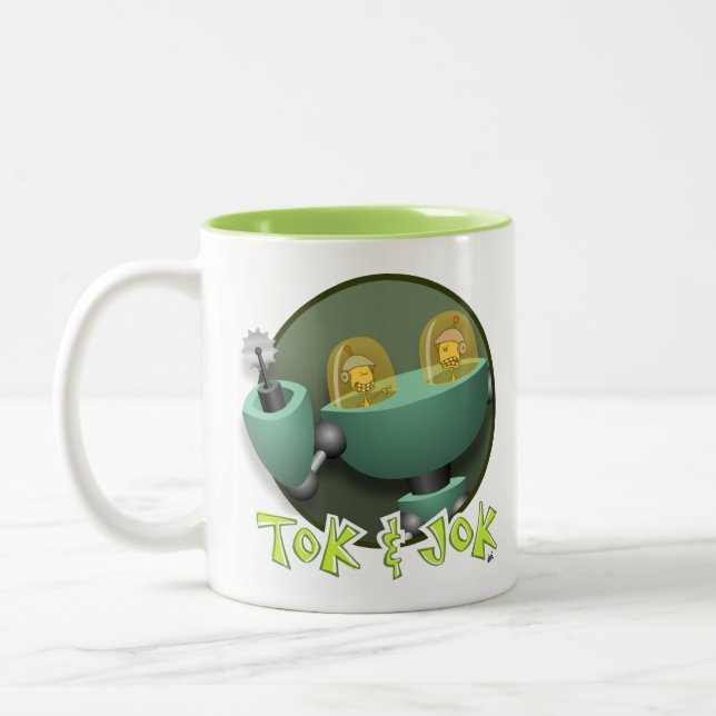 Taza Bicolor TokBOT y JokBOT Mug (Izquierda)