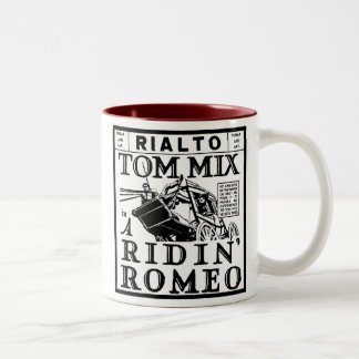Taza Bicolor Tom Mix Ridin Romeo 1921