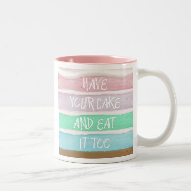 Taza Bicolor Toma tu pastel (Derecha)