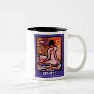 Taza Bicolor "Tomando el sol en el Sun" por Zermeno