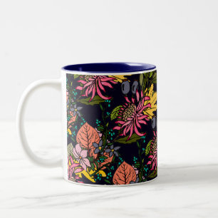 Taza Bicolor Tono de dos tonos amarillo oscuro astro flor
