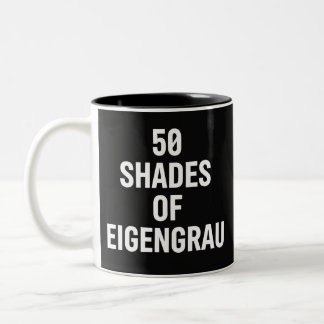 Taza Bicolor Tonos de Eigenrau Diseño de Texto Minimalista