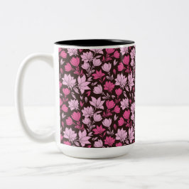Taza Bicolor Tonos de la Magnolia rosa