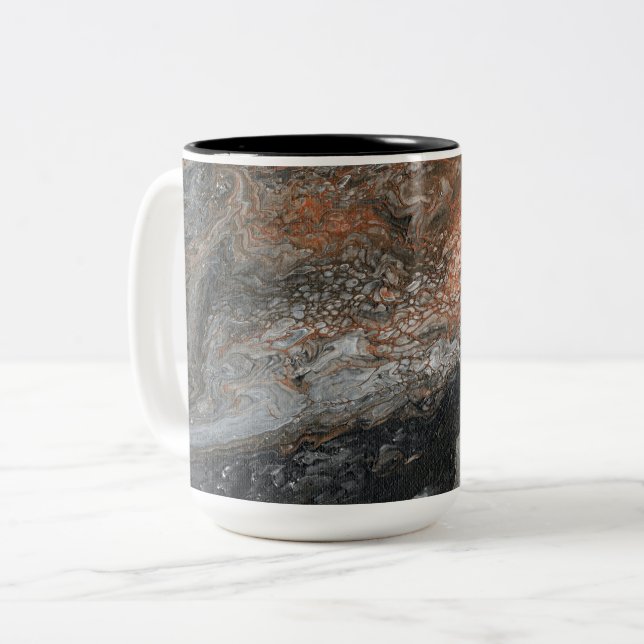 Taza Bicolor Tonos y Remolinos Dinámicos de la Tierra (Anverso izquierdo)