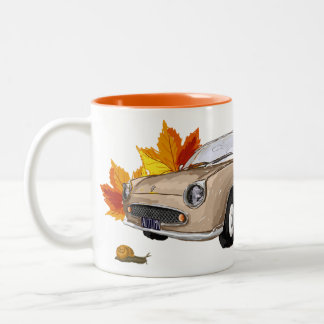 Taza Bicolor Topaz Mist Figaro coffee mug