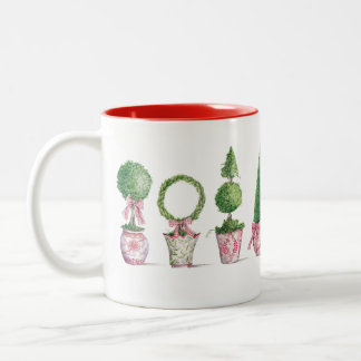 Taza Bicolor Topiaries Coffee Mug navidades