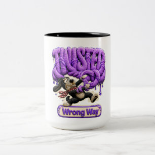 Taza Bicolor Torcido de forma divertida y sarcástica