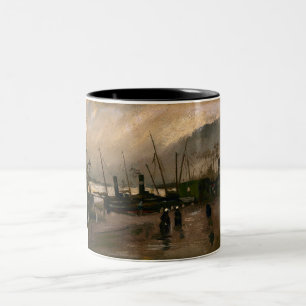 Taza Bicolor Tormenta en el puerto de pescadores de Ámsterdam d