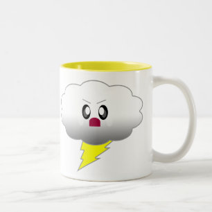 TAZA BICOLOR TORMENTA KAWAII NUBE RELÁMPAGO TRUENO