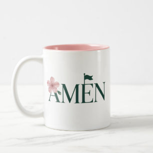 Taza Bicolor Torneo de Golf Amen Pink Fiesta de Cumpleaños Chic