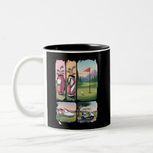 Taza Bicolor Torneo de temporada para amantes del golf divertid