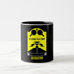 Taza Bicolor Torneo de Tenis de Mesa